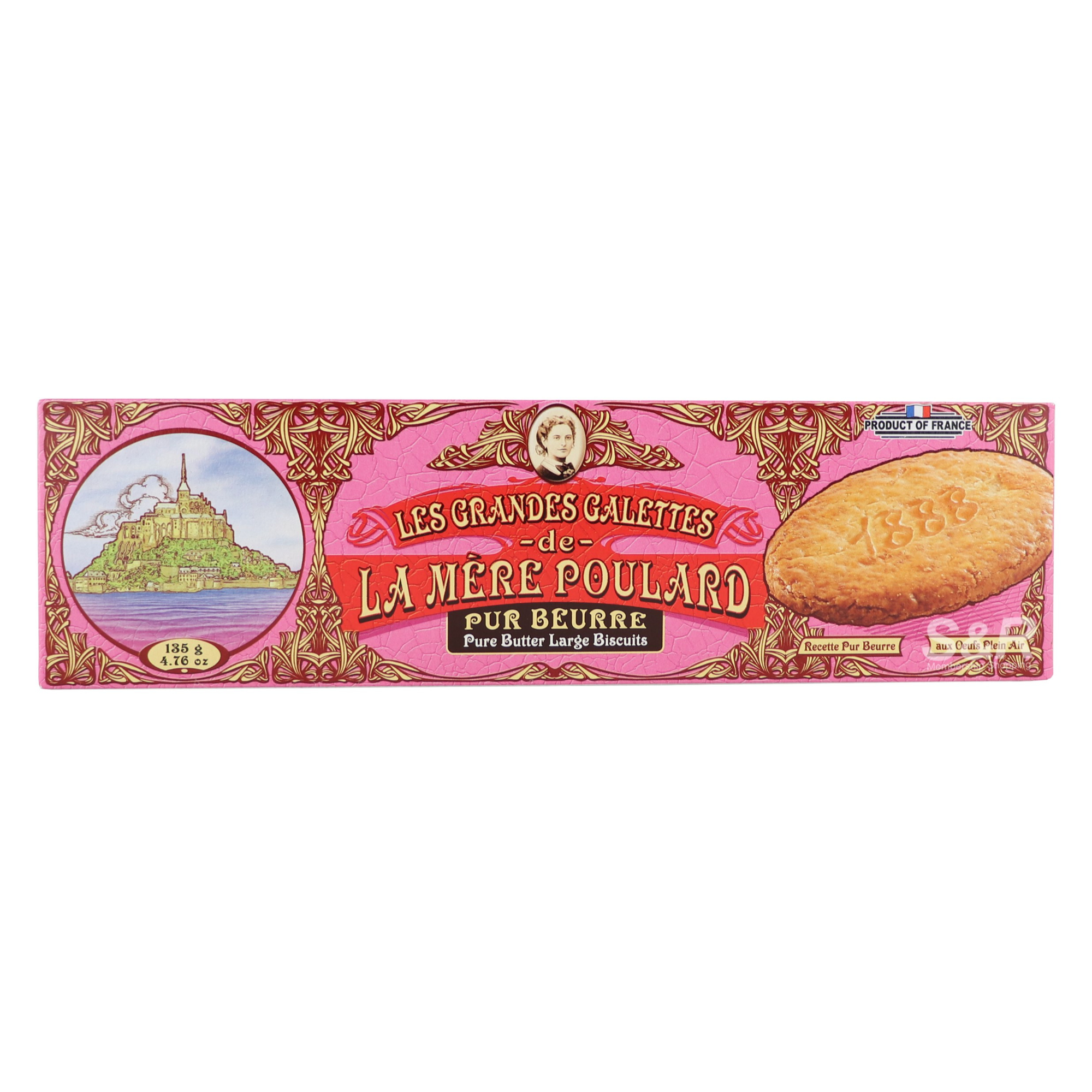 La Mere Poulard Pure Butter Large Biscuits 135g La Mere Poulard Pure Butter Large Biscuits 135g